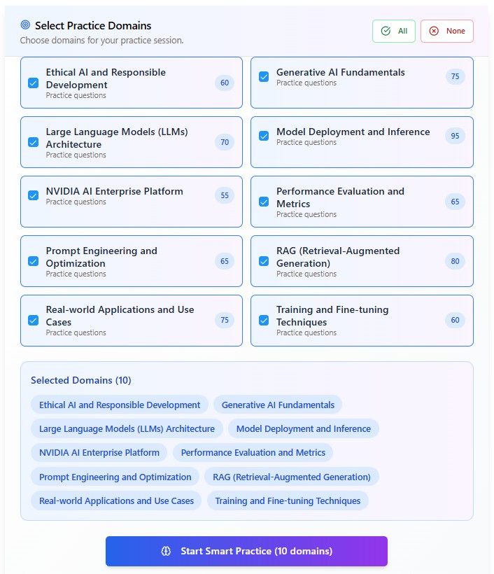 Smart Practice Interface